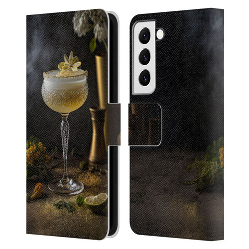 Spacescapes Cocktails Summertime, Margarita Leather Book Wallet Case Cover For Samsung Galaxy S22 5G