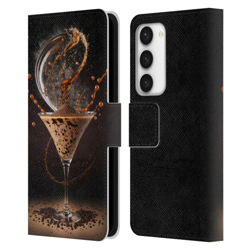 Spacescapes Cocktails Contemporary, Espresso Martini Leather Book Wallet Case Cover For Samsung Galaxy S23 5G