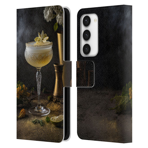Spacescapes Cocktails Summertime, Margarita Leather Book Wallet Case Cover For Samsung Galaxy S23 5G
