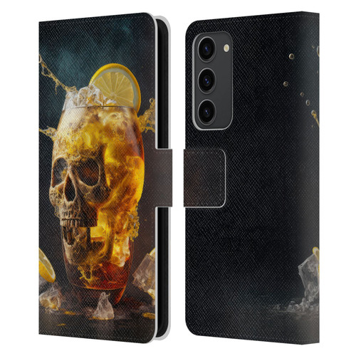 Spacescapes Cocktails Long Island Ice Tea Leather Book Wallet Case Cover For Samsung Galaxy S23+ 5G