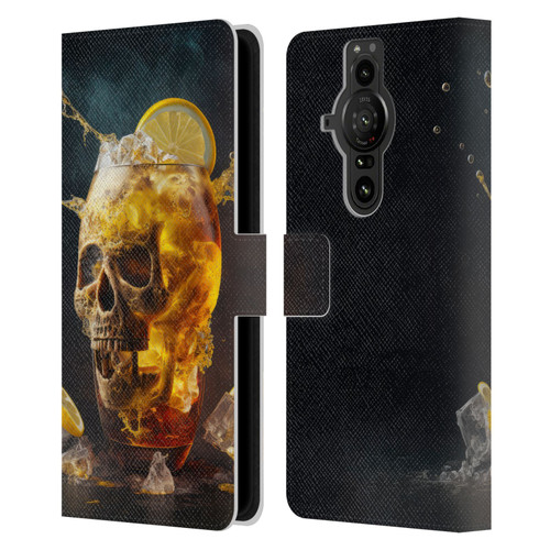 Spacescapes Cocktails Long Island Ice Tea Leather Book Wallet Case Cover For Sony Xperia Pro-I