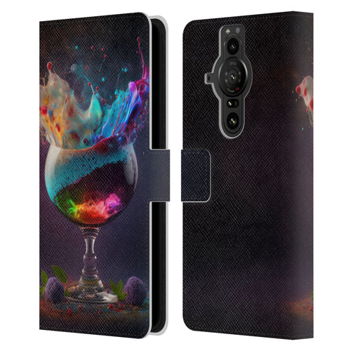 Spacescapes Cocktails Universal Magic Leather Book Wallet Case Cover For Sony Xperia Pro-I