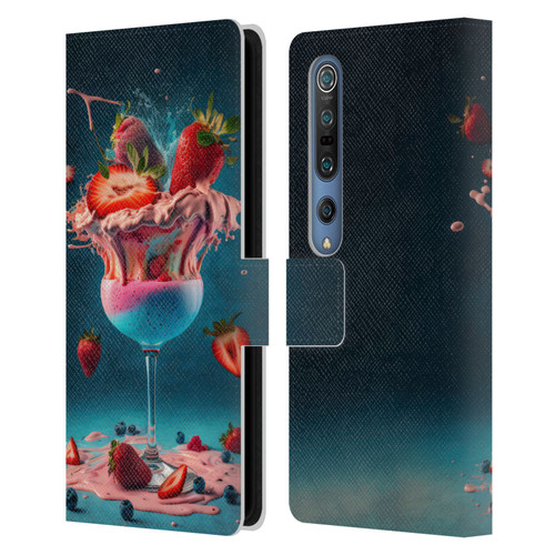Spacescapes Cocktails Frozen Strawberry Daiquiri Leather Book Wallet Case Cover For Xiaomi Mi 10 5G / Mi 10 Pro 5G