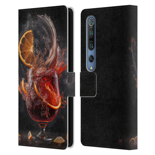 Spacescapes Cocktails Gin Explosion, Negroni Leather Book Wallet Case Cover For Xiaomi Mi 10 5G / Mi 10 Pro 5G