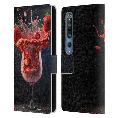 Spacescapes Cocktails Strawberry Infusion Daiquiri Leather Book Wallet Case Cover For Xiaomi Mi 10 5G / Mi 10 Pro 5G