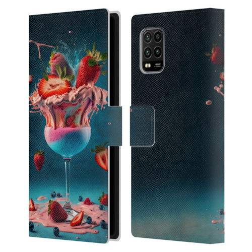 Spacescapes Cocktails Frozen Strawberry Daiquiri Leather Book Wallet Case Cover For Xiaomi Mi 10 Lite 5G