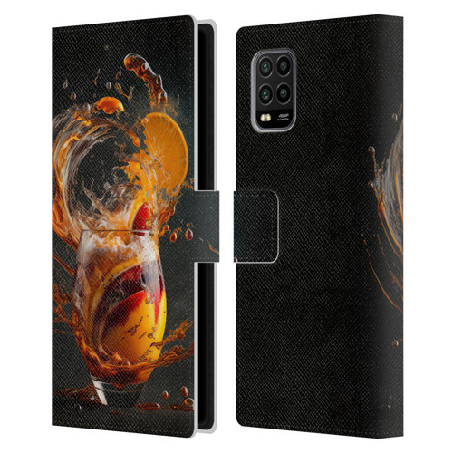 Spacescapes Cocktails Modern Twist, Hurricane Leather Book Wallet Case Cover For Xiaomi Mi 10 Lite 5G