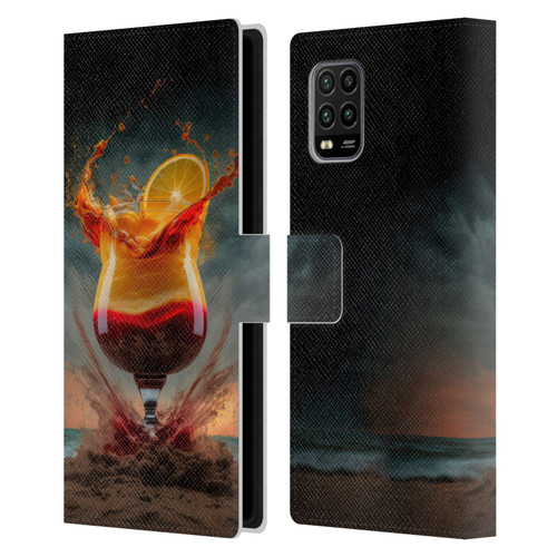 Spacescapes Cocktails Summer On The Beach Leather Book Wallet Case Cover For Xiaomi Mi 10 Lite 5G