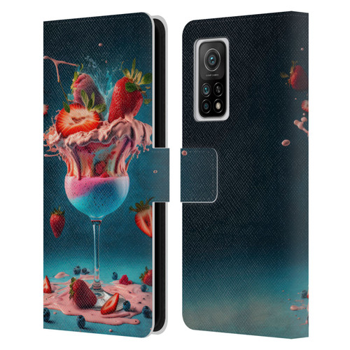 Spacescapes Cocktails Frozen Strawberry Daiquiri Leather Book Wallet Case Cover For Xiaomi Mi 10T 5G