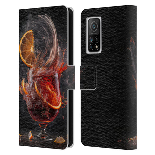 Spacescapes Cocktails Gin Explosion, Negroni Leather Book Wallet Case Cover For Xiaomi Mi 10T 5G