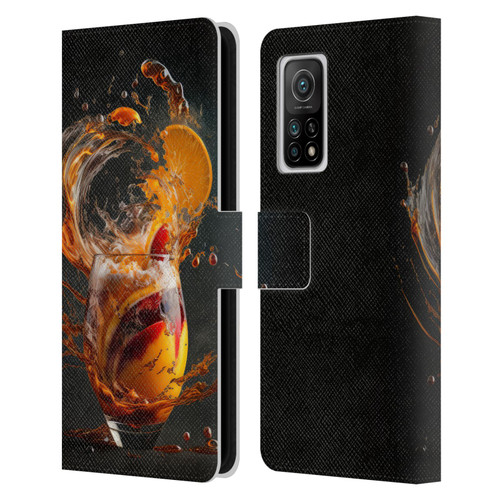 Spacescapes Cocktails Modern Twist, Hurricane Leather Book Wallet Case Cover For Xiaomi Mi 10T 5G