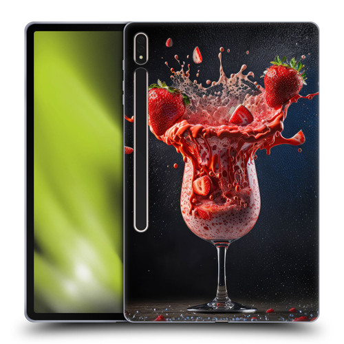 Spacescapes Cocktails Strawberry Infusion Daiquiri Soft Gel Case for Samsung Galaxy Tab S8 Plus