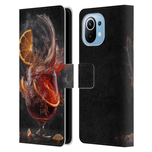 Spacescapes Cocktails Gin Explosion, Negroni Leather Book Wallet Case Cover For Xiaomi Mi 11