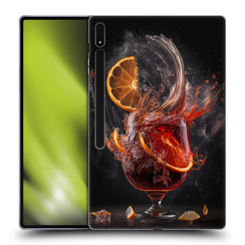 Spacescapes Cocktails Gin Explosion, Negroni Soft Gel Case for Samsung Galaxy Tab S8 Ultra