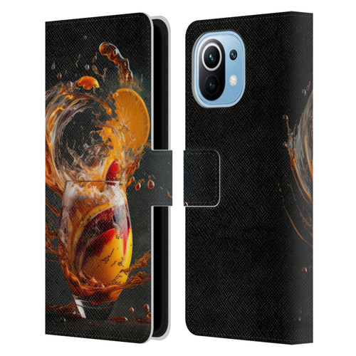Spacescapes Cocktails Modern Twist, Hurricane Leather Book Wallet Case Cover For Xiaomi Mi 11