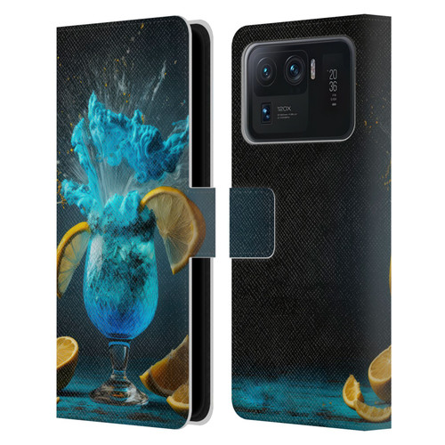 Spacescapes Cocktails Blue Lagoon Explosion Leather Book Wallet Case Cover For Xiaomi Mi 11 Ultra