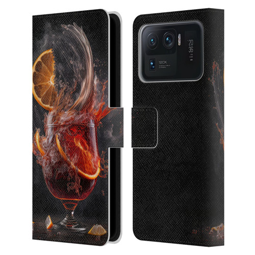 Spacescapes Cocktails Gin Explosion, Negroni Leather Book Wallet Case Cover For Xiaomi Mi 11 Ultra