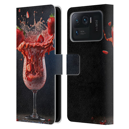 Spacescapes Cocktails Strawberry Infusion Daiquiri Leather Book Wallet Case Cover For Xiaomi Mi 11 Ultra