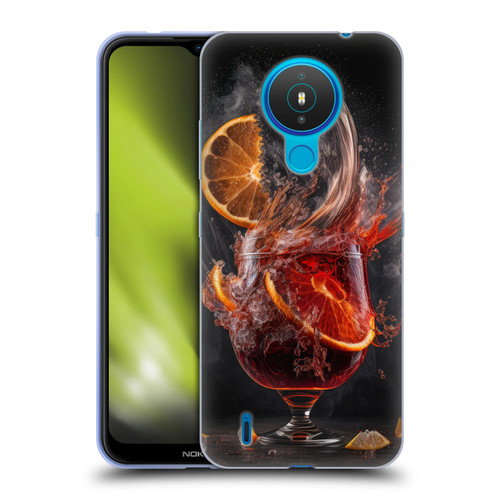 Spacescapes Cocktails Gin Explosion, Negroni Soft Gel Case for Nokia 1.4