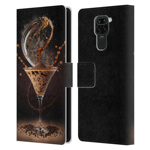 Spacescapes Cocktails Contemporary, Espresso Martini Leather Book Wallet Case Cover For Xiaomi Redmi Note 9 / Redmi 10X 4G
