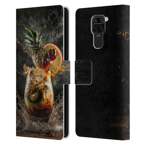 Spacescapes Cocktails Exploding Mai Tai Leather Book Wallet Case Cover For Xiaomi Redmi Note 9 / Redmi 10X 4G