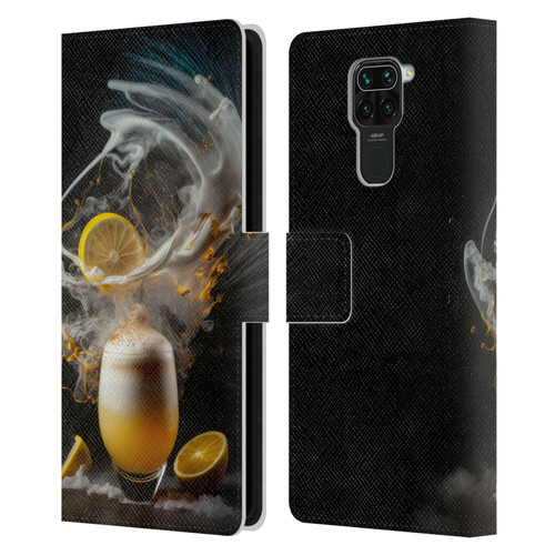 Spacescapes Cocktails Explosive Elixir, Whisky Sour Leather Book Wallet Case Cover For Xiaomi Redmi Note 9 / Redmi 10X 4G