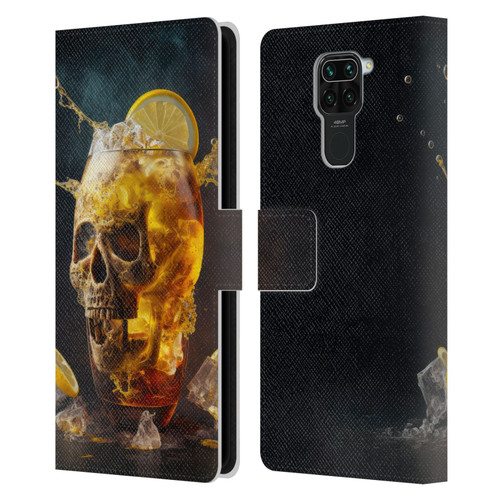 Spacescapes Cocktails Long Island Ice Tea Leather Book Wallet Case Cover For Xiaomi Redmi Note 9 / Redmi 10X 4G