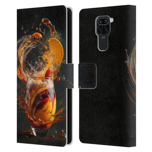 Spacescapes Cocktails Modern Twist, Hurricane Leather Book Wallet Case Cover For Xiaomi Redmi Note 9 / Redmi 10X 4G