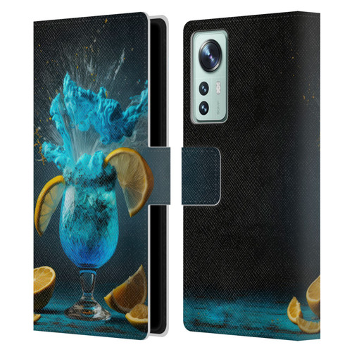 Spacescapes Cocktails Blue Lagoon Explosion Leather Book Wallet Case Cover For Xiaomi 12