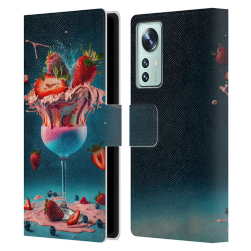 Spacescapes Cocktails Frozen Strawberry Daiquiri Leather Book Wallet Case Cover For Xiaomi 12