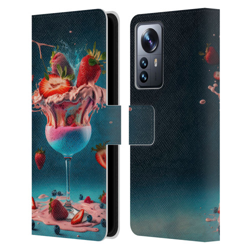 Spacescapes Cocktails Frozen Strawberry Daiquiri Leather Book Wallet Case Cover For Xiaomi 12 Pro