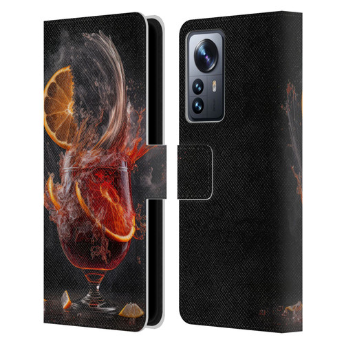 Spacescapes Cocktails Gin Explosion, Negroni Leather Book Wallet Case Cover For Xiaomi 12 Pro