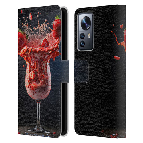 Spacescapes Cocktails Strawberry Infusion Daiquiri Leather Book Wallet Case Cover For Xiaomi 12 Pro
