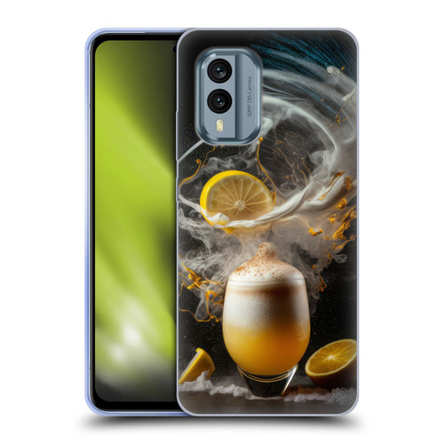 Spacescapes Cocktails Explosive Elixir, Whisky Sour Soft Gel Case for Nokia X30