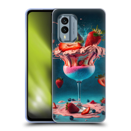 Spacescapes Cocktails Frozen Strawberry Daiquiri Soft Gel Case for Nokia X30
