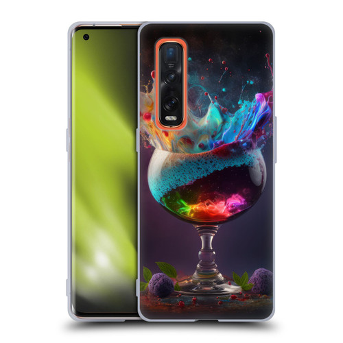 Spacescapes Cocktails Universal Magic Soft Gel Case for OPPO Find X2 Pro 5G