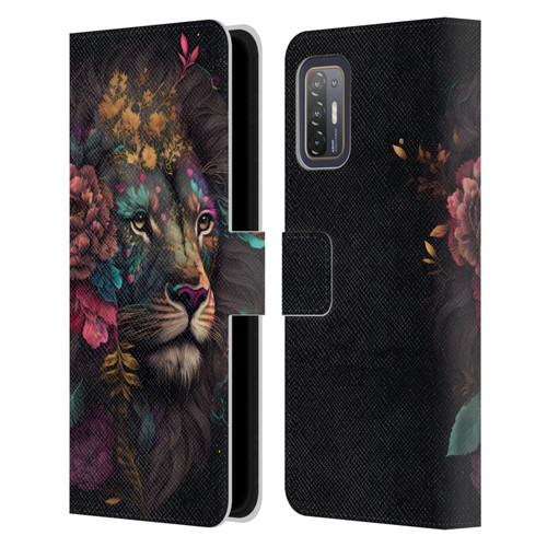 Spacescapes Floral Lions Ethereal Petals Leather Book Wallet Case Cover For HTC Desire 21 Pro 5G