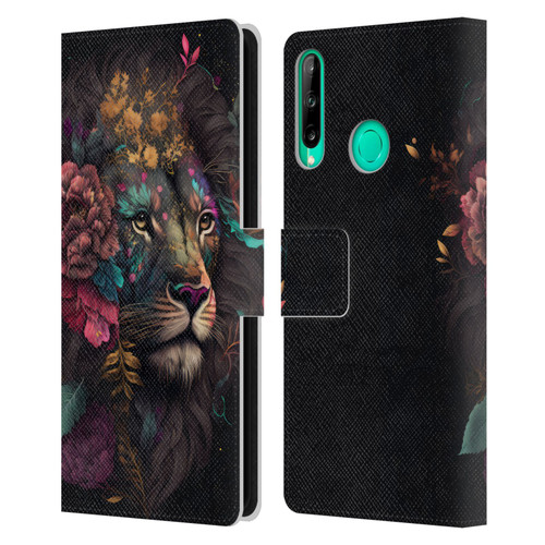 Spacescapes Floral Lions Ethereal Petals Leather Book Wallet Case Cover For Huawei P40 lite E