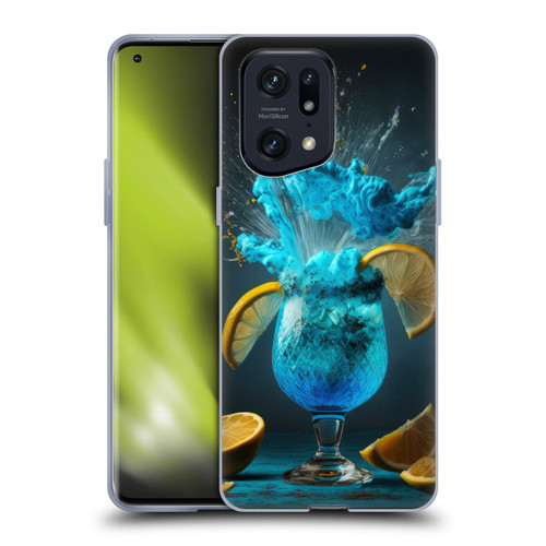 Spacescapes Cocktails Blue Lagoon Explosion Soft Gel Case for OPPO Find X5 Pro