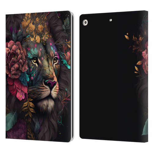 Spacescapes Floral Lions Ethereal Petals Leather Book Wallet Case Cover For Apple iPad 10.2 2019/2020/2021