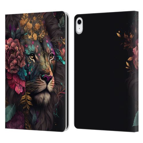 Spacescapes Floral Lions Ethereal Petals Leather Book Wallet Case Cover For Apple iPad 10.9 (2022)