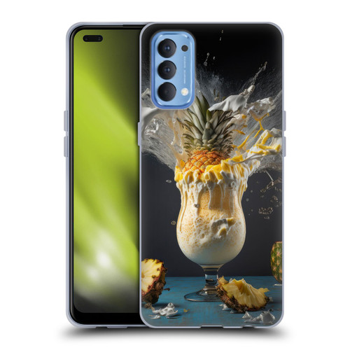 Spacescapes Cocktails Piña Colada Pop Soft Gel Case for OPPO Reno 4 5G