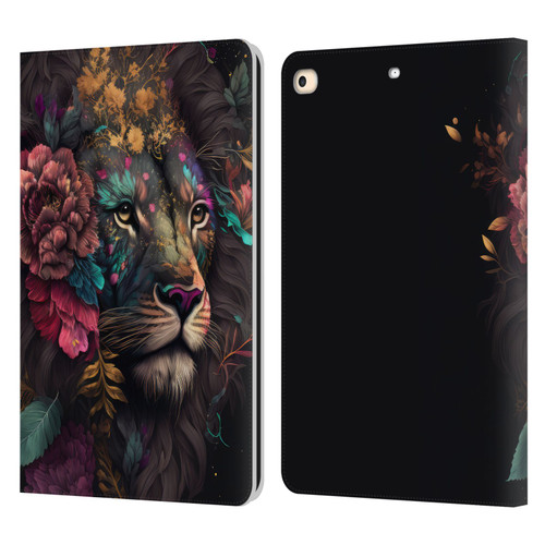 Spacescapes Floral Lions Ethereal Petals Leather Book Wallet Case Cover For Apple iPad 9.7 2017 / iPad 9.7 2018