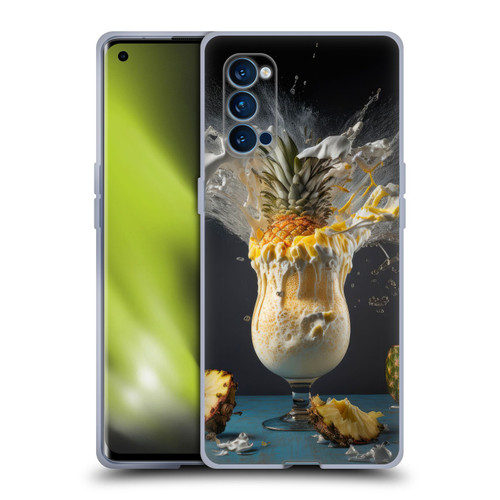 Spacescapes Cocktails Piña Colada Pop Soft Gel Case for OPPO Reno 4 Pro 5G