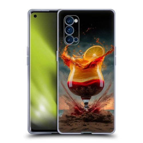 Spacescapes Cocktails Summer On The Beach Soft Gel Case for OPPO Reno 4 Pro 5G