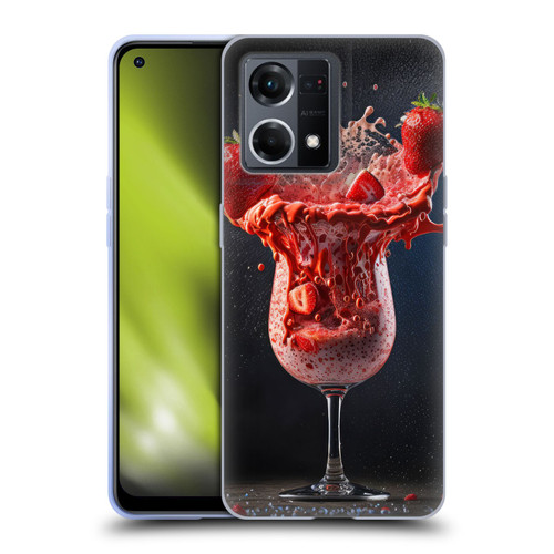 Spacescapes Cocktails Strawberry Infusion Daiquiri Soft Gel Case for OPPO Reno8 4G