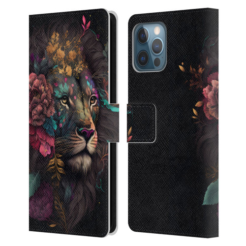 Spacescapes Floral Lions Ethereal Petals Leather Book Wallet Case Cover For Apple iPhone 12 Pro Max