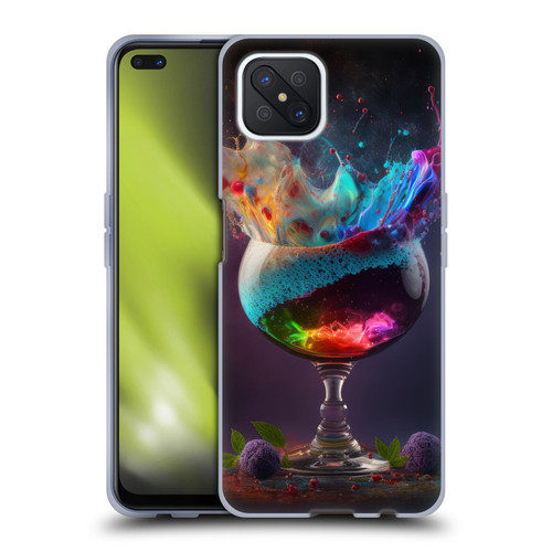 Spacescapes Cocktails Universal Magic Soft Gel Case for OPPO Reno4 Z 5G