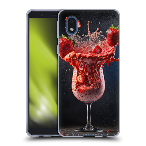 Spacescapes Cocktails Strawberry Infusion Daiquiri Soft Gel Case for Samsung Galaxy A01 Core (2020)