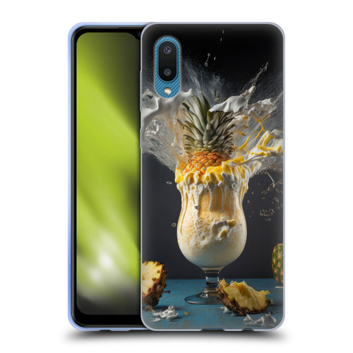 Spacescapes Cocktails Piña Colada Pop Soft Gel Case for Samsung Galaxy A02/M02 (2021)